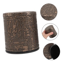 Abaodam Dice Rolling Holder Party Props Leather Dice Cup for Bar Ktv Game Dice Cups Decorative Dice Cup