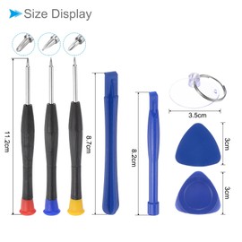 CoCud Electronics Repair Kit, 11.2cm Length Screwdriver, Magnetic Precision Screwdriver Opening Pry Tool - (Applications: for Watches Repair), 16-Pieces