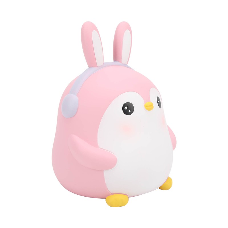 Piggy Bank Cartoon Cute Penguin Shape Pink Large Capacity Coin
