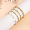 Sanfenly Gold Initial Bracelet for Women Non Tarnish, Stainless Steel