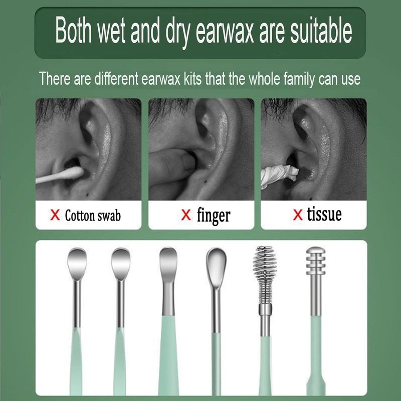 WKHOKI 12 Pcs Ear Pick Earwax Removal Kit, Ear Wax