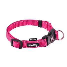 Kazoo Classic Adjustable Nylon Dog Collar, Pink, XL