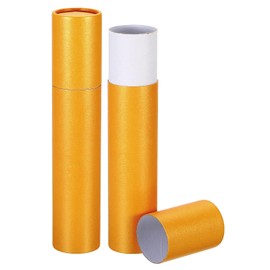 PATIKIL Pack of 2 Poster Tubes, Photo Storage Tubes, Calligraphy Painting Tubes, Shipping Tube for Paper, Art, Documents, Yellow