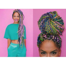 10 Trenza Extension Africana Kanekalon 85 Grs 1.40 Mts