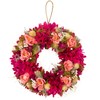 Northlight Mixed Floral and Berries Artificial Spring Wreath, 12.5", Pink