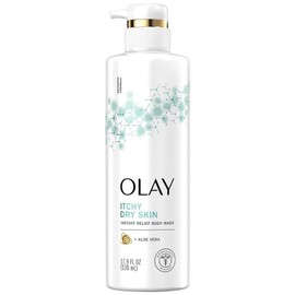 Olay Itchy Dry Skin Body Wash with Aloe Vera and Vitamin B3, 17 Fl Ounces