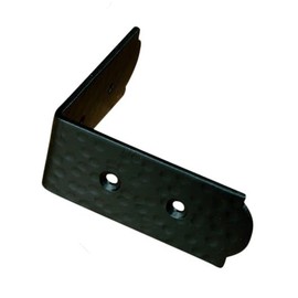 Rustic, Hammered Table Edge Corner Bracket - 1 1/2" High - Black Powder Coat Finish - Includes Rustic Head Screws - Sold Individually