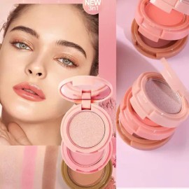 Set Maquillaje 3 En1 Colorete En Polvo Y Contorno Iluminador                                                                                          