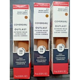 COVERGIRL 3 Pk) CoverGirl Outlast Extreme Wear Concealer Full Coverage #872 Warm Tawny