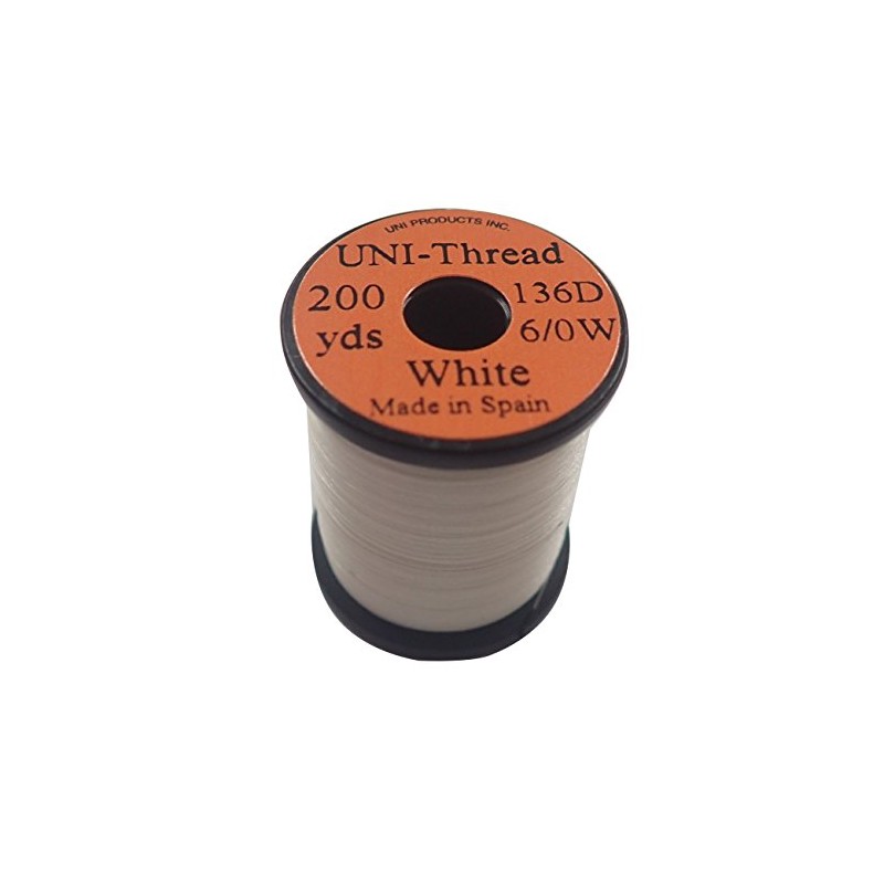 TIEMCO Fly Tying UNI Uni Thread, 6/0, 200 Yards, White