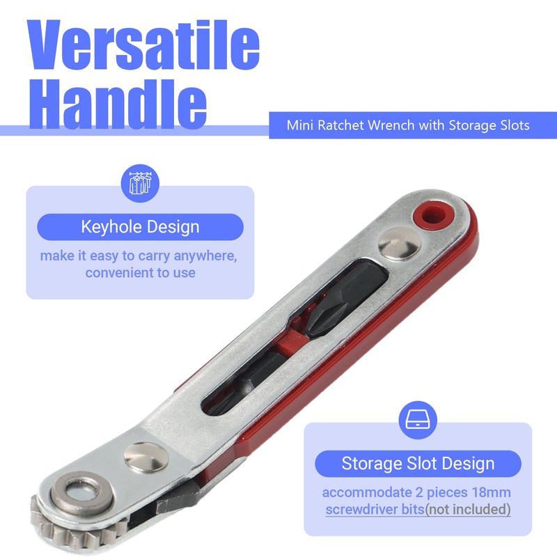 FyMosem 2Pcs Mini Ratchet Screwdriver Wrench Set Elbow Head &