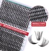 FADVAN Individual Eyelash Extensions, 280 Pieces Curl D Eyelashes Cluster