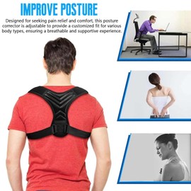 MOAZIFI Rückenstützgürtel - Gerader Rücken Geradehalter mit Verstellfunktion für Damen und Herren, Haltungskorrektur für Büro & Alltag