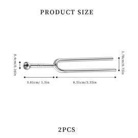 YANGWEN Stimmgabel 440Hz Edelstahl - Stimmgabel für Violine, Gitarre & Musikinstrumente mit Aufbewahrungstasche & Reinigungstuch (2er Set)