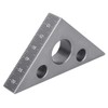 ASHATA Regla Triangular De AleacióN De Aluminio De 45 Grados,