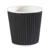 Kraft Black Ripple Disposable Coffee Cups 4oz / 120ml -