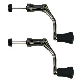 Fishing Reel Handle, Metal Rocker Arm Grip Fishing Spinning Reel Grip with Soft Rubber Grip for Replacement Handle Parts for Fishing Reels