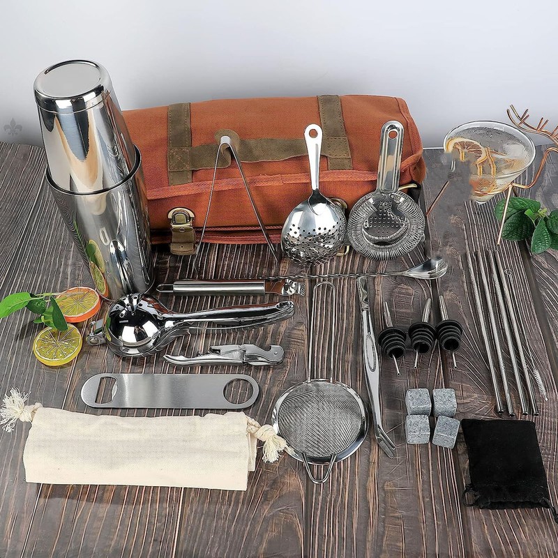 Bartending Tool Bag Portable Large Capacity Stylish Adjustable Shoulder Strap