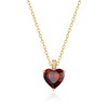 MIDDLUX Heart Necklaces for Women, Garnet Necklace, Birthstone Necklace for