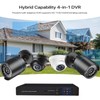 3000TVL Home Security System Surveillance DVR Camera Kits, 4pcs Wired
