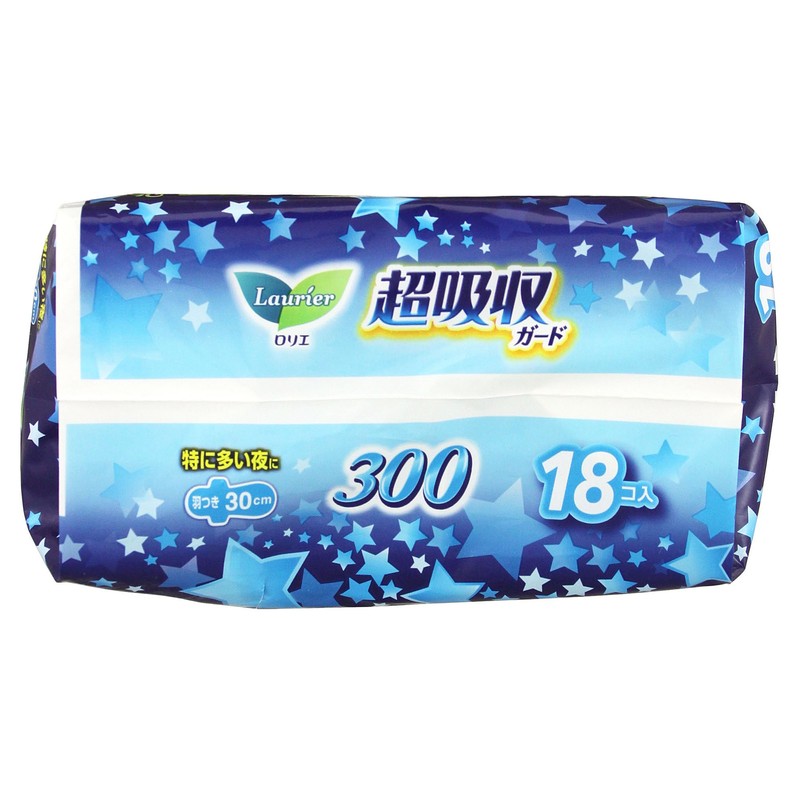 Laurier Super Absorbent Guard 300 with Wings, 11.8 inches (30