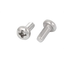 uxcell M2.5x6mm 316 Stainless Steel Phillips Pan Head Machine Screws Silver Tone 50 Pcs