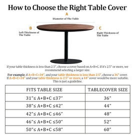 Yesad 60 Inch Marble Round Tablecloth Elastic Tablecloths Fitted Indoor Outdoor Round Table Cover Washable Reusable Tablecover for Kitchen Picnic Party