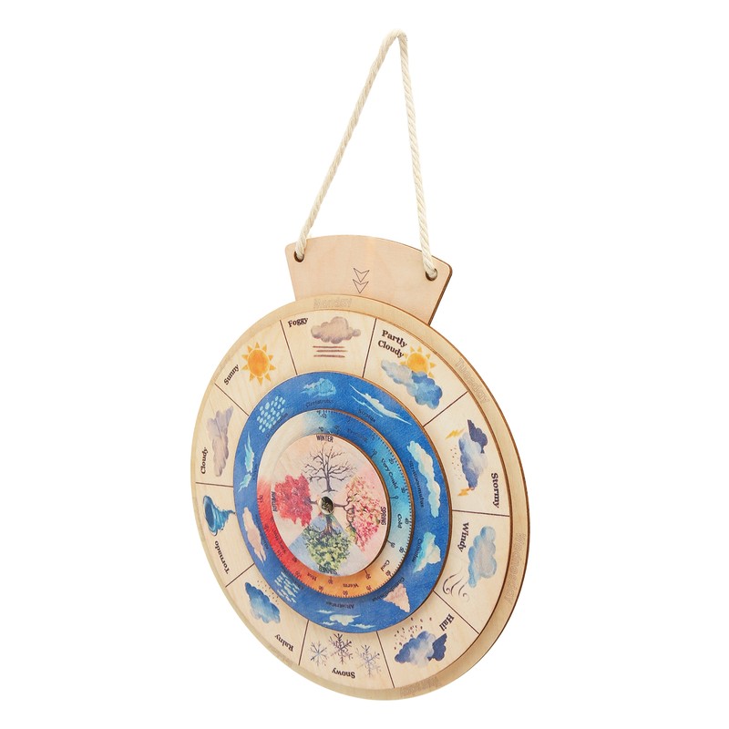 Kids Cognitive Calendar Clock Weather Cloud Seasons Temperature Early Learning