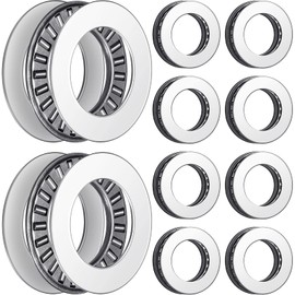 10 Sets Thrust Needle Roller Bearings with Washers 0.75 Inch Bore 1.25 Inch OD Industrial Bearing with Nice Load Carrying Capacity and Stiffness NTA1220 2TRA Thrust Needle Roller Bearing