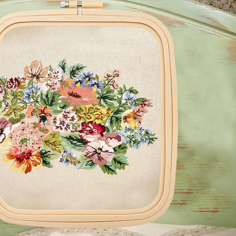 REBECASKYENS 4 Sizes, Rectangular Embroidery Hoop, Colourful Embroidery Hoop, Sturdy
