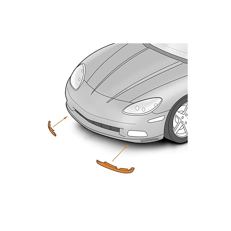 C6 Corvette Left and Right Lower Spoiler Side Sections Fits: