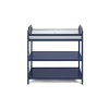 Pemberly Row Contemporary Wood Changing Table in Midnight Blue/Brownston
