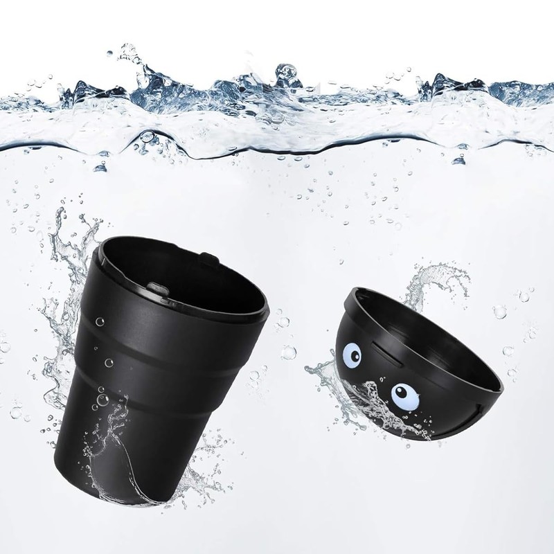 Aimall 3-Pack Portable Car Trash Bins, Compact Cup-Shaped Design, Cute