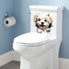 1pcs 3D Dog Toilet Decal - Self-Adhesive Waterproof Removable Dog