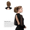 Rose bud Chignon Hairpiece Curly Bun Extensions Scrunchie Updo Synthetic