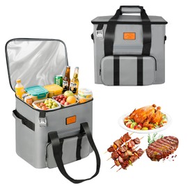 Misssugar5 Kühltasche Isolierte Lunchtasche, Tragbare Cooler Bag, Thermotasche für Essen, doppellagig für Arbeit