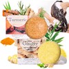 Shampoo Bar mit Ingwer ＆ Kurkuma - 2 Stück Feste-Shampoo