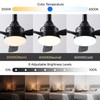 Faryuan 28" Small Ceiling Fans with Lights and Remote, Black