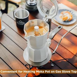 Gocoffun Heat Diffuser Plate,13cm Stainless Steel Gas Stove Diffuser Plate, Cooktop Heat Diffuser Cooking Induction Adapter for Moka Pot, Coffee Cookware (5 inch)