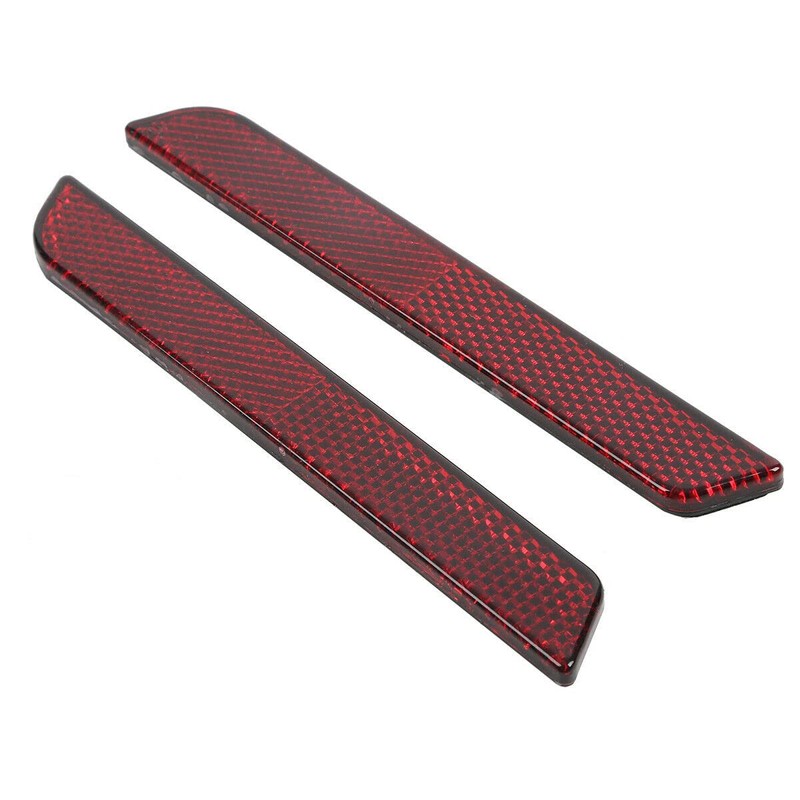 TCMT Red Reflector Latch Covers Hard Saddlebag Visibility Fits For
