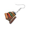 LONYOO Acrylic Book Earrings Dangle Jewelry Funny Bookshelf Back to