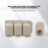 Toothbrush Holder Wall Mounted Multi Functional Toothbrush Toothpaste Dispenser for