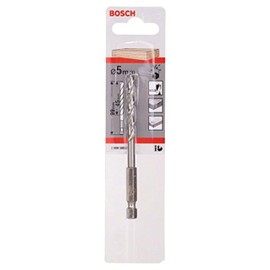 Bosch 2608595521 Hex Shank Wood Drill Bit, 5mm x 52mm x 99mm, Silver