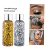 Gatuida Brilliant Silver Sequined Glitter Gel for Makeup Body Portable