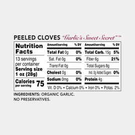 Organic Peeled Black Garlic Cloves - 13oz - Kosher Certified