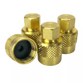 Haltec 4 PK Haltec A-149 Large Bore Hex Top Valve Caps - fit .482-26 valve threads VC-7