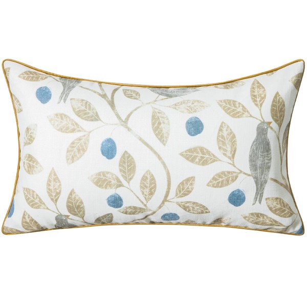 VOGOL Linen Textured Throw Pillow Cover, 12 x 20 Inch