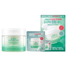 Cellfusion C Post Alpha Cica Cooling Pad + Refill 70p set, 70 sheets, 1 set / 셀퓨전씨 포스트 알파 시카 쿨링 패드 + 리필 70p 세트, 70매입, 1세트