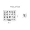 Rolabling Nail Stamping Plate Cute Stainless Steel Nail Printing Plate
