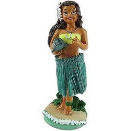 The Islander Group Mini Hula Girl Noelani Dashboard Doll with Dolphin
